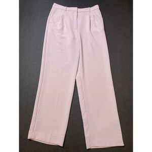 Aritzia‎ Wilfred Womens Size 14 Effortless Pant Crepette Wide Leg High Rise Pink